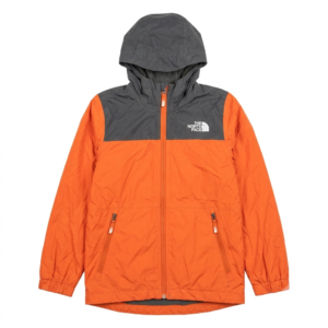 Manteau Orange & Gris Capuche Enfant The North Face