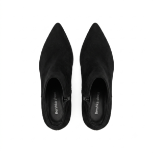 bottines noires à bout pointu Bershka